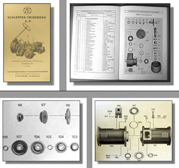 ZF A-9 A9 Triebwerk Bedienung Betriebsanleitung Ersatzteilliste