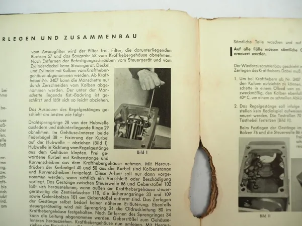 ZF A210J A-210J Regelkraftheber Betriebsanleitung Ersatzteilliste 1964