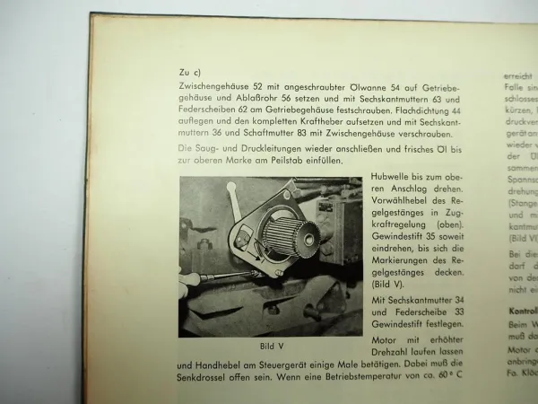ZF A230A A-230A Regelkraftheber Betriebsanleitung Ersatzteilliste 1966