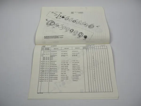 ZF AP-407 Planeten Achse Ersatzteilliste Hanomag Liebherr Parts List 07/1987