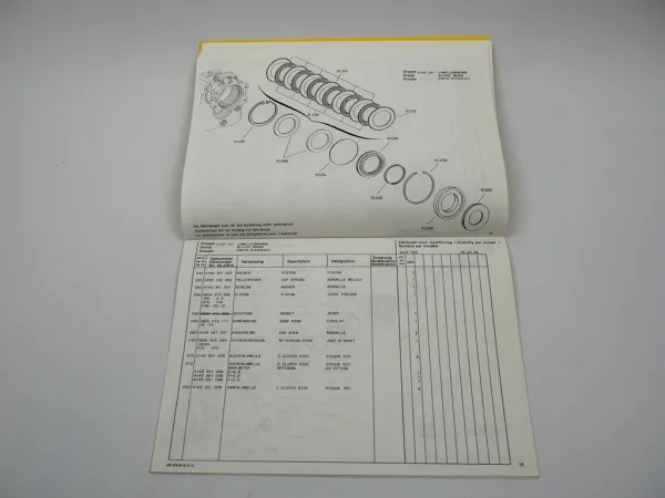 ZF AP-B 745 Planetenachse 2 HL 70 Getriebe Ersatzteilliste Liebherr Cat 02/1996