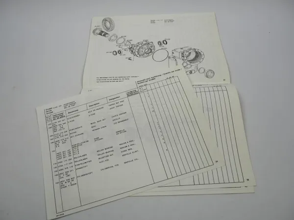 ZF AP--B 755 Planetenachse Getriebe 2HL 100 Ersatzteilliste Liebherr Parts List