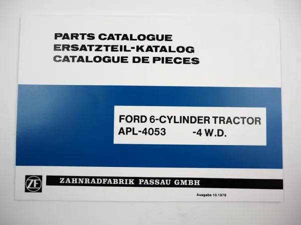 ZF APL 4053 Schlepper Achse im Ford 6 Zylinder 4WD Traktor Ersatzteilliste