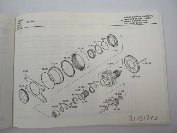 ZF AS Tronic 12 AS 2301 IT Getriebe Ersatzteilliste MAN LKW NFG18.460FLS 04/2000