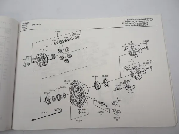 ZF Ecomat 5 HP 590 Getriebe Ersatzteilliste Mercedes-Benz O405GN Parts List 1996
