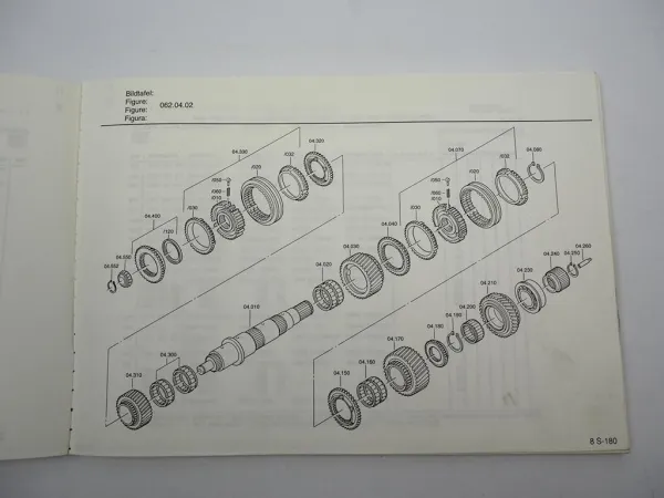 ZF Ecomid 8 S 180 Getriebe Ersatzteilliste Kässbohrer Reisebus Parts List 4/1993