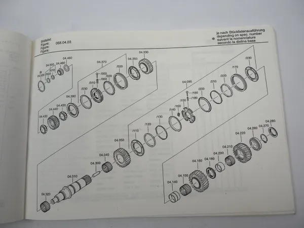 ZF Ecosplit 16S 151 + NMV Getriebe Ersatzteilliste MAN LKW 16.362F Parts List 96