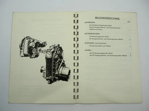 ZF NG40 4WG35 Getriebe Betriebsanleitung Bedienung 1969 z.B. für Kaelble SL12