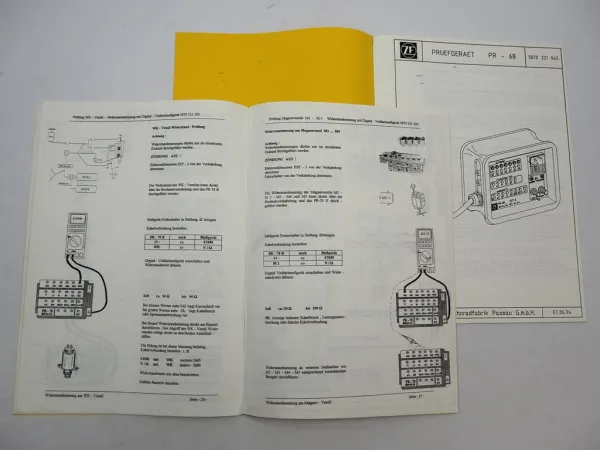 ZF Prüfgerät PR 68 78 für Getriebesteuerung EST-2 Betriebsanleitung 1992/94