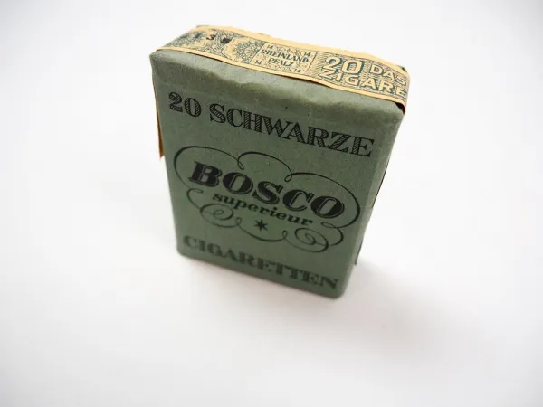 Zigaretten Schachtel BOSCO superieur 20 Schwarze Cigaretten OVP Original Reemtsma