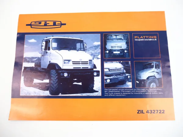 ZIL 432722 LKW Fahrgestell Truck Chassis Prospekt ca. 2000