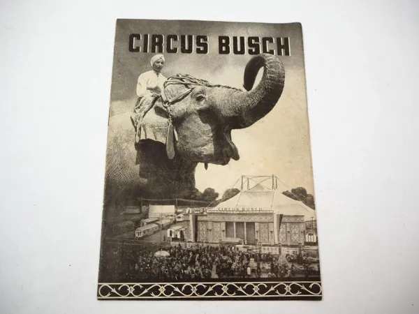 Zirkus Prospekt Spielfolge Circus Busch 1954