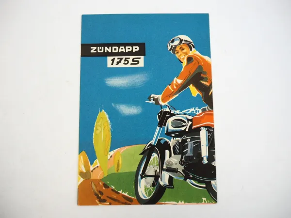 Zündapp 175S 10,5PS Motorrad Prospekt 1950er Jahre