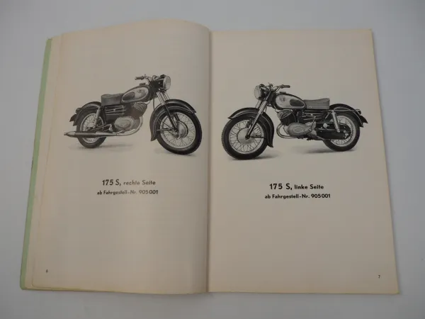 Zündapp 175S Motorrad Ersatzteilliste Ersatzteilkatalog 1956