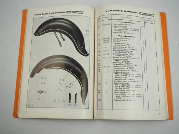 Zündapp 201S Motorrad Ersatzteilliste Ersatzteilkatalog 1957