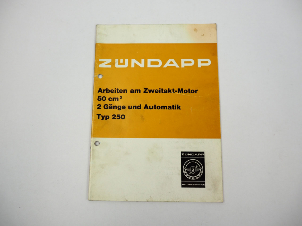 Zündapp 50 ccm Zweitaktmotor Typ 250 Werkstatthandbuch Reparaturbuch 1979