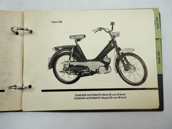 Zündapp Automatic Mofa Moped 50 ccm Typ 442 Ersatzteilliste 1969