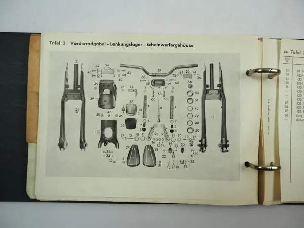 Zündapp KS Mokick Sport Combinette Typ 510 Ersatzteilliste Ersatzteilkatalog 1961