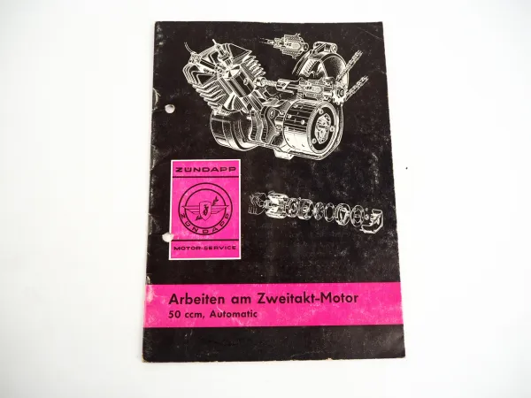 Zündapp Zweitakt Motor 248 Werkstatthandbuch für Automatic Mofa 1969