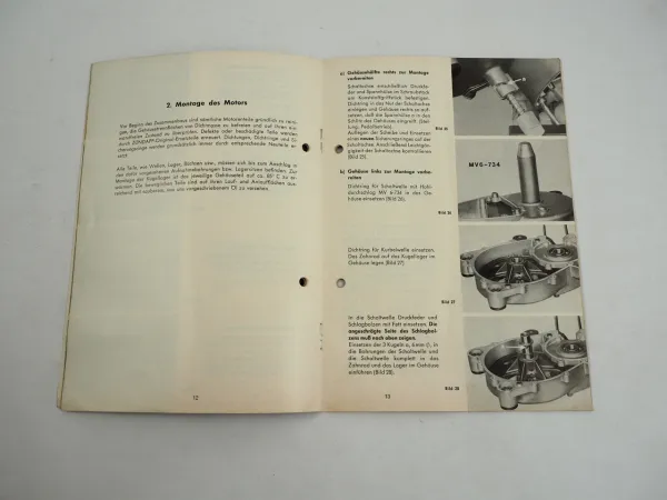 Zündapp Zweitakt Motor 248 Werkstatthandbuch für Automatic Mofa 1969