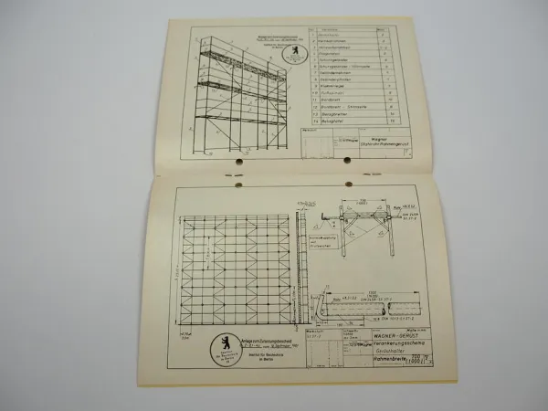 Zulassungsbescheid Wagner Stahlgerüst Neunkirchen 1981 Institut für Bautechnik