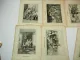 13x Lithographie verschiedene Motive ca. 1860