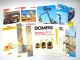 13x Prospekt Moxy Case Bomag Fuchs Baumaschinen Kipper Radlader 1980/90er Jahre