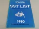 1980 Toyota Special Service Tool SST List Spezialwerkzeuge Land Cruiser J4 +++