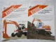 2 Prospekte Hitachi EX 100 W WD Hydraulikbagger 110 PS ca 1989
