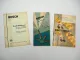3x Original Bosch Handbuch Düsen Pendelanlasser Kohlebürsten ca. 1955