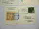 3x Postkarte Raketenpost Versuchsstart 1959/60/61 Zuckerrakete mit Briefmarken