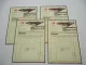 4x Rechnung Vesta Nähmaschinen Werke Altenburg L. O. Dietrich 1939