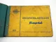 Vidal Tempo Rapid Ersatzteilkatalog Ersatzteilliste 1958