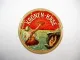Altes Etikett Kronen-Käse Der König der Käse Motiv Neptun Zwerge ca. 1900/10