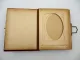 Antikes Foto Album ohne Bilder 16 x 21 cm roter Samteinband mit Metallverschluss