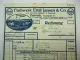 Arti E.J.B. Farbwerk Emil Jansen &Co Barmen Wasserstrasse 10 Rechnung 1920 Beize