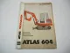 Atlas 604 Raupenbagger Ersatzteilliste Spare Parts List Catalogue pieces 1993