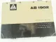 Atlas AB1902 Hydrauliklbagger Ersatzteilliste Parts List Pieces Rechange 6/1978