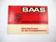 Baas Frontlader 2 3 3S Anbauanleitung Betriebsanleitung Bedienungsanleitung 1978