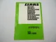 Claas W WA-S 600 730 Kreiselwender Ersatzteilliste Spare Parts List 1985