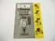 DKW Motoren für Industrie und Landwirtschaft EL EW ZW Prospekt 1930er Jahre