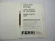 Ferri TK50 Serie 3 Böschungsmäher Betriebsanleitung Ersatzteilliste 1994/95
