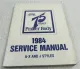 Fisher Body Service Manual 1984 Chevrolet Pontiac Oldsmobile Buick A X J Styles