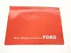 Ford Original Kunstsfoffmappe rot 1960er Jahre leer