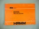 Hamm DV2K Walze Ersatzteilliste Spare Parts Pieces de rechange 1988