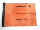 Hanomag Granit 500 Schlepper Ersatzteilliste Ersatzteilekatalog 1966