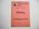 Hanomag Perfekt 300 Schlepper Betriebsanleitung Bedienung Kurzfassung 1964