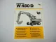 Hanomag W450 D Mobilbagger mit 700 Liter Tieflöffel Prospekt 1980