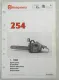 Husqvarna 254 Kettensäge Motorsäge Ersatzteilbild-Katalog Ersatzteilliste 1988