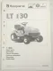 Husqvarna LT130 Lawn Tractor Spare Parts List Catalog 01/1998
